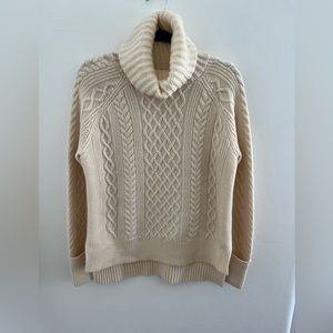 Madewell fisherman turtleneck cream sweater